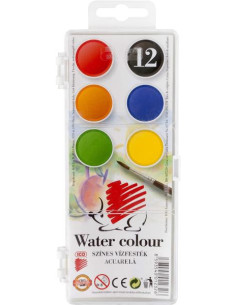 Süni vízfesték készlet - 12 szín - 