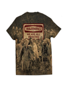 Warning fullprint póló - The Walking Dead - L méret